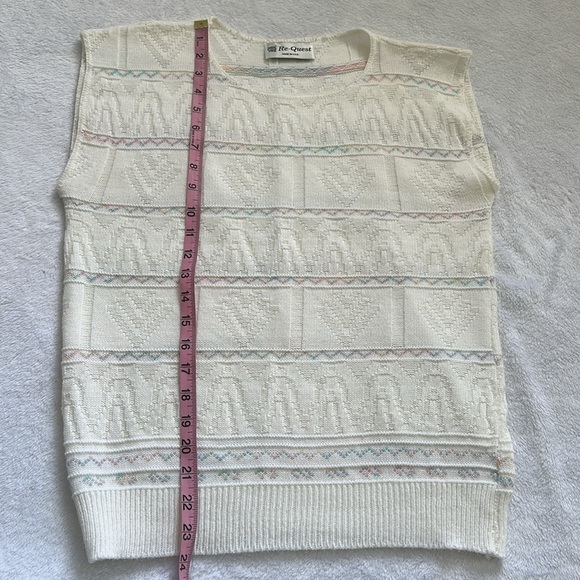 Vintage Women’s Cottagecore Soft Girl Spring Lightweight‎ Knit Sweater Top Med - Picture 5 of 7